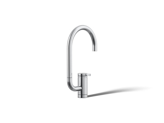 KOHLER K-28277-CP Components Single-handle bar sink faucet with two-function extended-reach spout - Polished Chrome