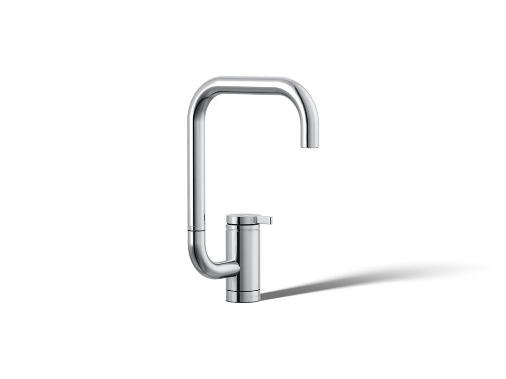 KOHLER K-28290-CP Components Single-Handle Bar Sink Faucet With Two-Function Extended-Reach Spout - Polished Chrome