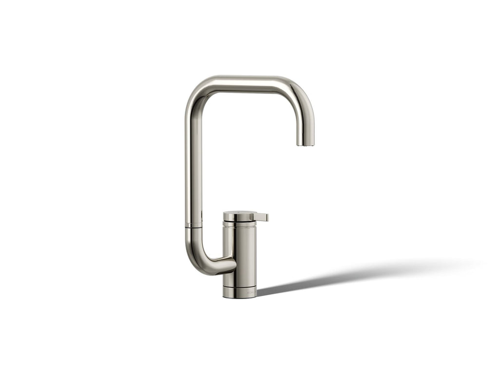KOHLER K-28290-SN Components Single-Handle Bar Sink Faucet With Two-Function Extended-Reach Spout - Vibrant Polished Nickel
