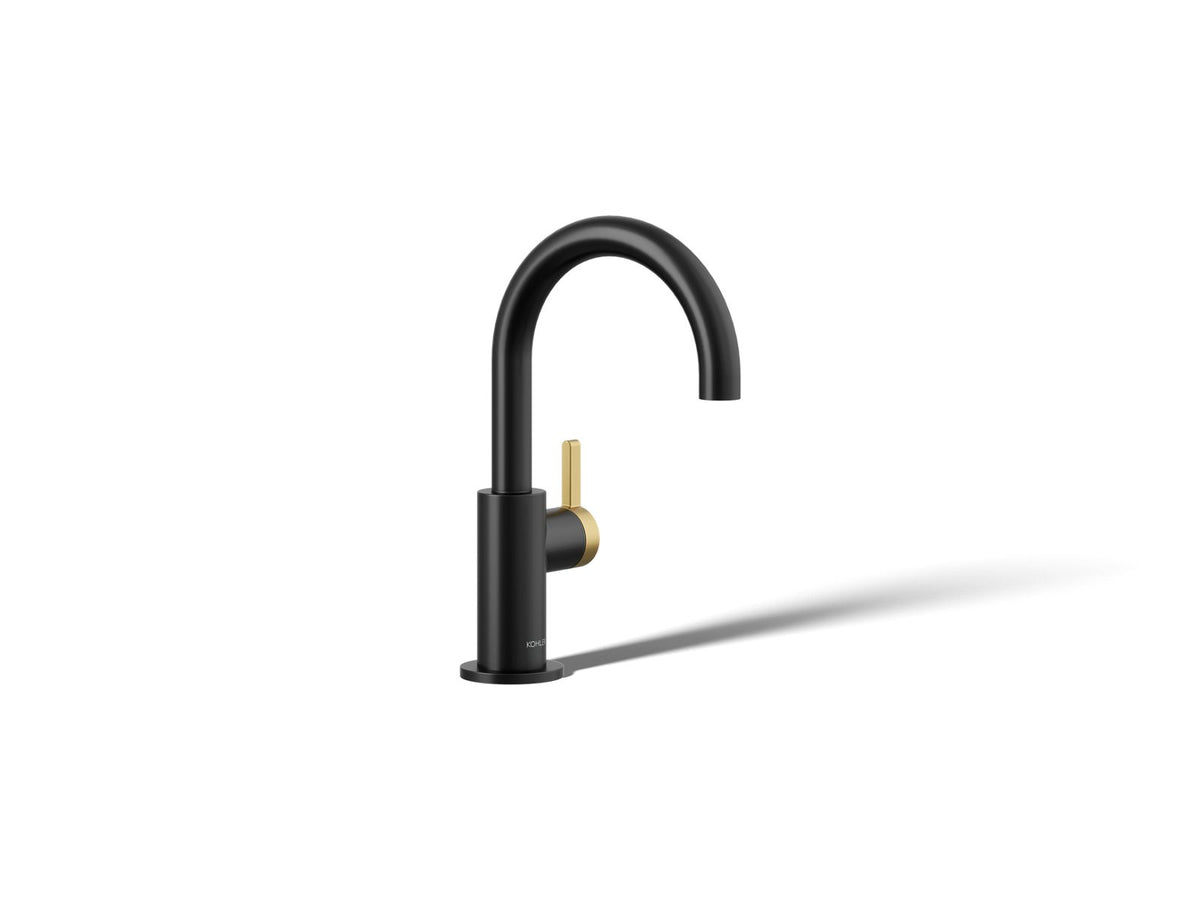 KOHLER K-28291-BMB Components Beverage Faucet - Matte Black With Brushed Moderne Brass