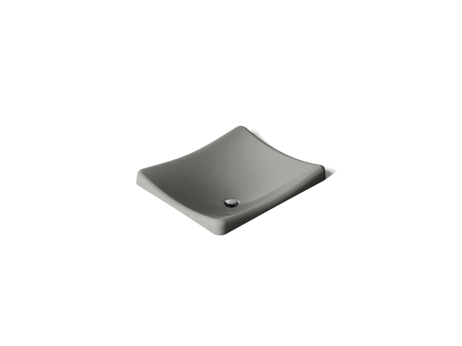 KOHLER K-2833-58 Demilav 18-1/4" Rectangular Vessel Bathroom Sink, No Overflow - Thunder Grey