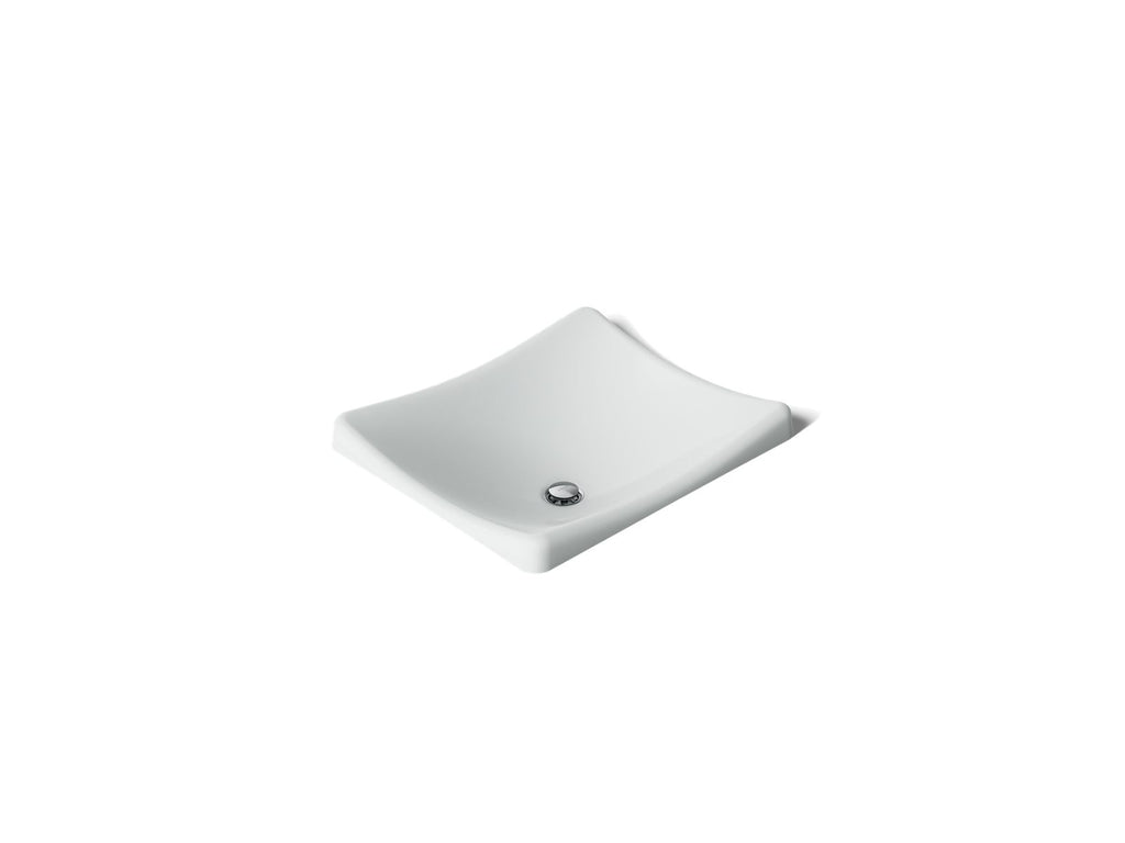 KOHLER K-2833-95 Demilav 18-1/4" Rectangular Vessel Bathroom Sink, No Overflow - Ice Grey