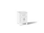 KOHLER K-28379-ASB-0 Quo 24" Bathroom Vanity Cabinet With Sink And Quartz Top - White