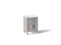 KOHLER K-28379-ASB-1WT Quo 24" Bathroom Vanity Cabinet With Sink And Quartz Top - Mohair Grey