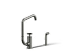 KOHLER K-28667-3-TT Billet Single-Handle Bar Sink Faucet With Two-Function Extended-Reach Spout And Side Sprayer - Vibrant Titanium