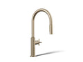 KOHLER K-28669-3-BV Billet Pull-Down Kitchen Sink Faucet With Two-Function Sprayhead - Vibrant Brushed Bronze