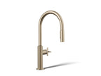 KOHLER K-28669-3-BV Billet Pull-Down Kitchen Sink Faucet With Two-Function Sprayhead - Vibrant Brushed Bronze
