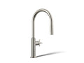 KOHLER K-28669-3-SN Billet Pull-Down Kitchen Sink Faucet With Two-Function Sprayhead - Vibrant Polished Nickel