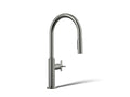 KOHLER K-28669-3-TT Billet Pull-Down Kitchen Sink Faucet With Two-Function Sprayhead - Vibrant Titanium