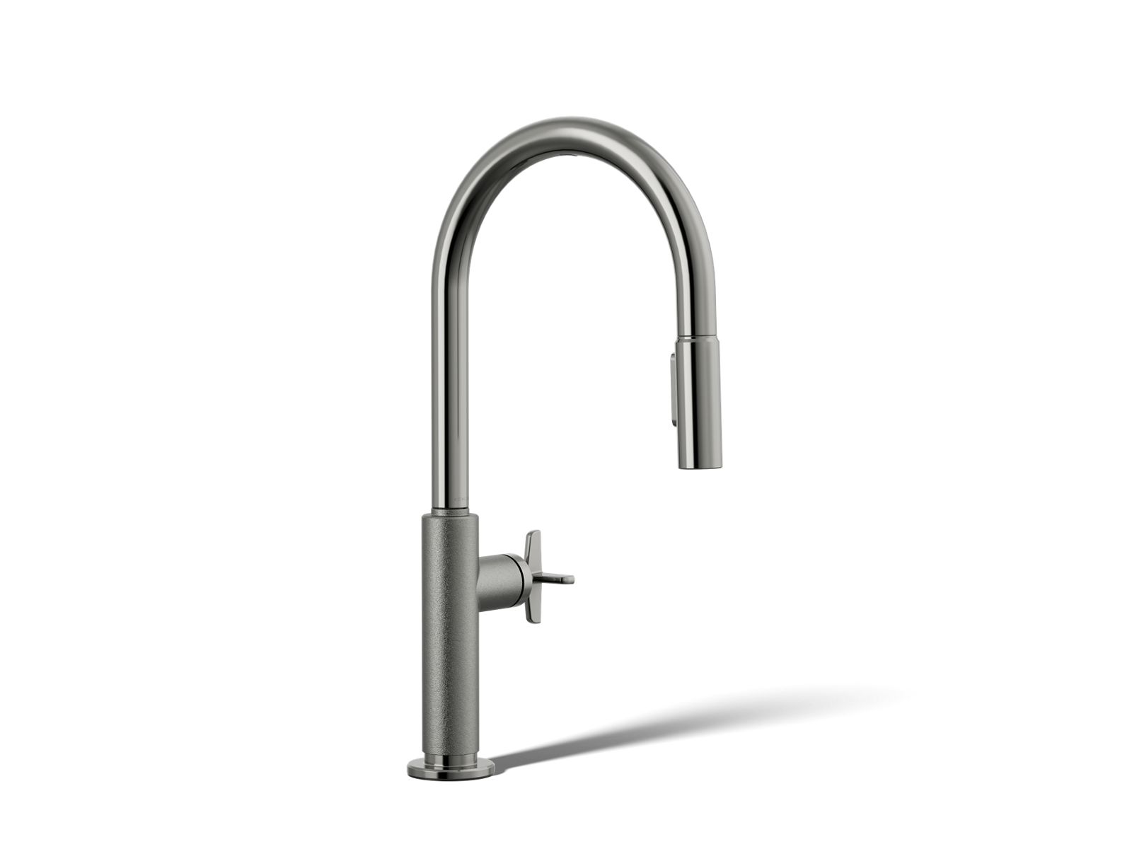 KOHLER K-28669-3-TT Billet Pull-Down Kitchen Sink Faucet With Two-Function Sprayhead - Vibrant Titanium