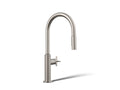 KOHLER K-28669-3-VS Billet Pull-Down Kitchen Sink Faucet With Two-Function Sprayhead - Vibrant Stainless