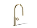 KOHLER K-28669-9-AF Billet Pull-Down Kitchen Sink Faucet With Two-Function Sprayhead - Vibrant French Gold