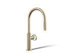 KOHLER K-28669-9-AF Billet Pull-Down Kitchen Sink Faucet With Two-Function Sprayhead - Vibrant French Gold