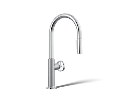 KOHLER K-28669-9-CP Billet Pull-down kitchen sink faucet with two-function sprayhead - Polished Chrome