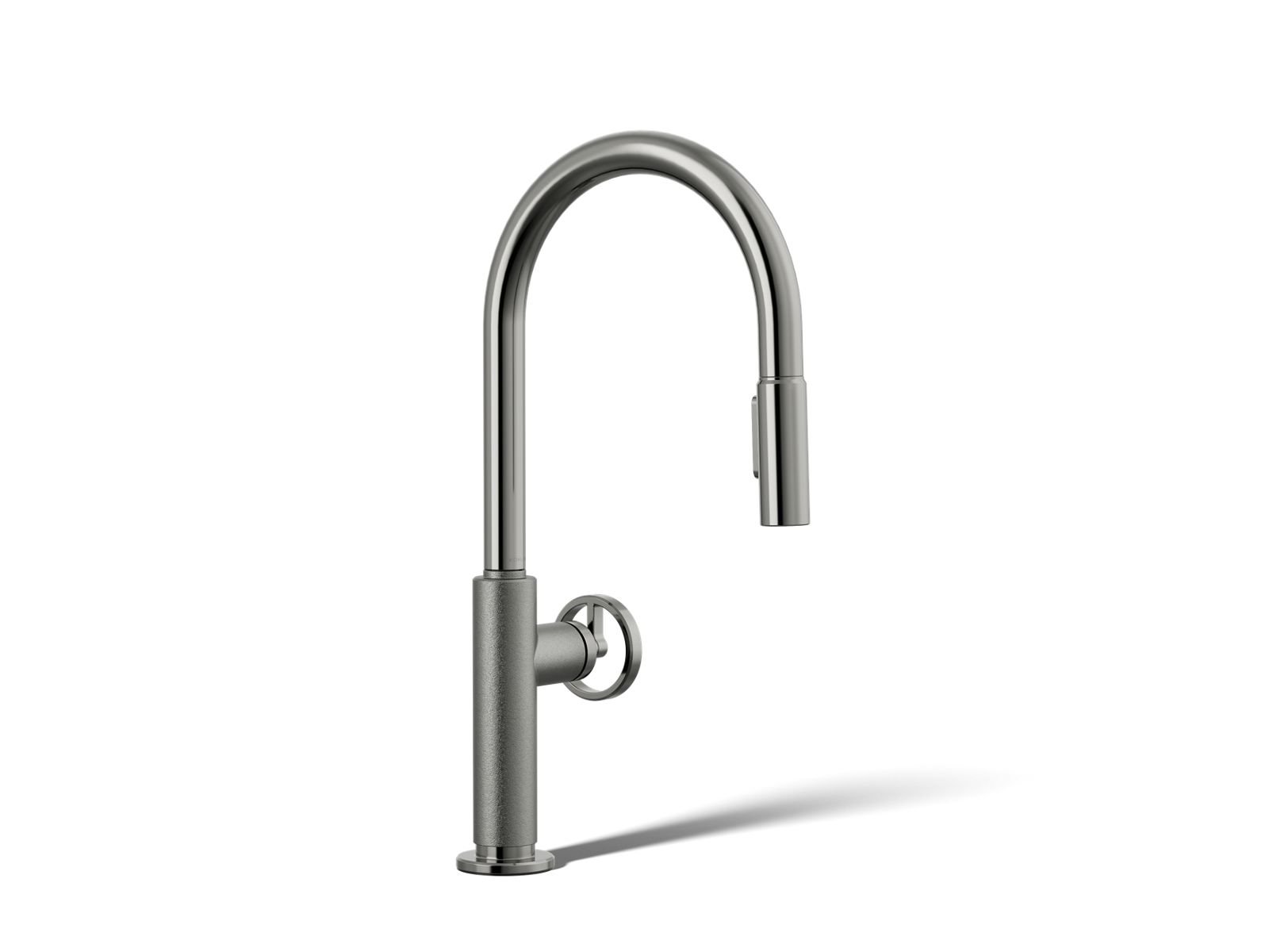 KOHLER K-28669-9-TT Billet Pull-down kitchen sink faucet with two-function sprayhead - Vibrant Titanium