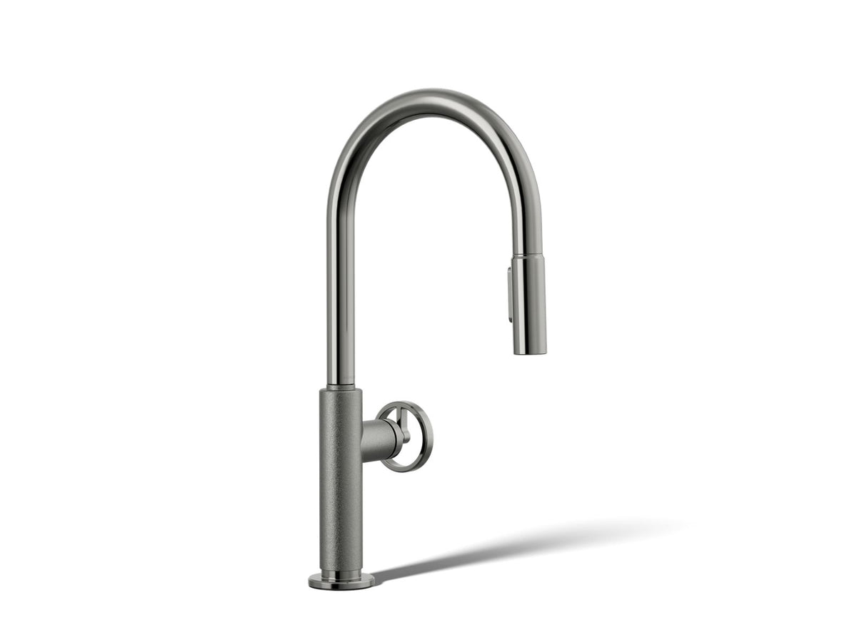 KOHLER K-28669-9-TT Billet Pull-Down Kitchen Sink Faucet With Two-Function Sprayhead - Vibrant Titanium
