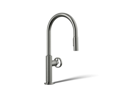 KOHLER K-28669-9-TT Billet Pull-down kitchen sink faucet with two-function sprayhead - Vibrant Titanium