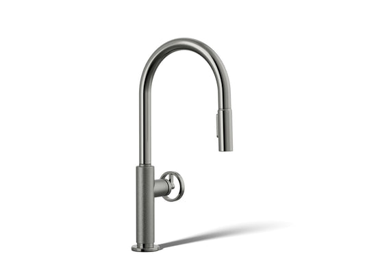 KOHLER K-28669-9-TT Billet Pull-down kitchen sink faucet with two-function sprayhead - Vibrant Titanium