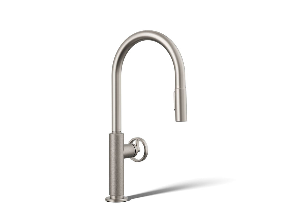 KOHLER K-28669-9-VS Billet Pull-Down Kitchen Sink Faucet With Two-Function Sprayhead - Vibrant Stainless