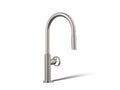 KOHLER K-28669-9-VS Billet Pull-Down Kitchen Sink Faucet With Two-Function Sprayhead - Vibrant Stainless