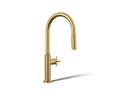 KOHLER K-28670-3RT2-2MB Billet Touchless Pull-Down Kitchen Sink Faucet With Two-Function Sprayhead - Vibrant Brushed Moderne Brass