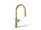KOHLER K-28670-3RT2-2MB Billet Touchless Pull-Down Kitchen Sink Faucet With Two-Function Sprayhead - Vibrant Brushed Moderne Brass
