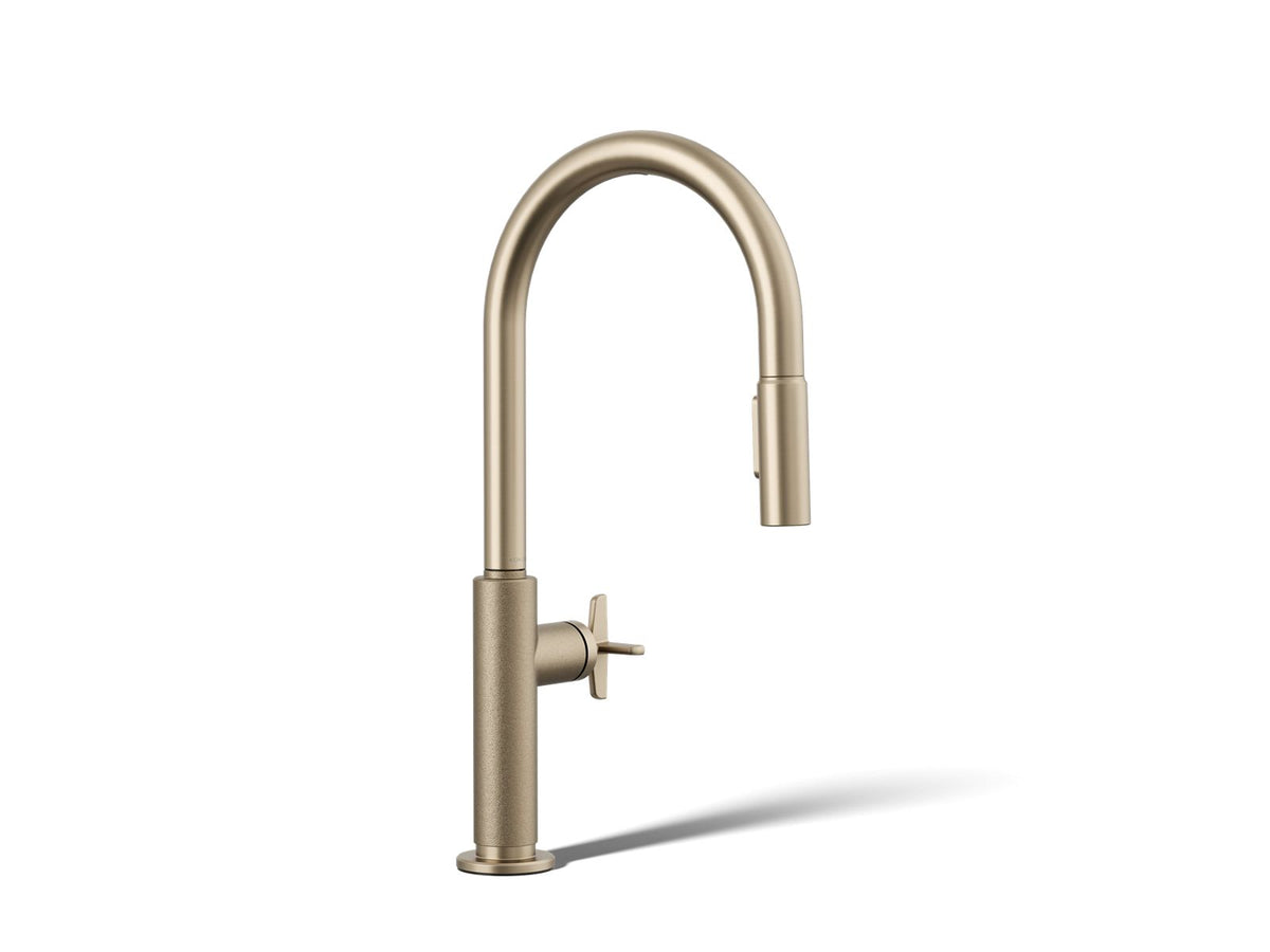 KOHLER K-28670-3RT2-BV Billet Touchless Pull-Down Kitchen Sink Faucet With Two-Function Sprayhead - Vibrant Brushed Bronze