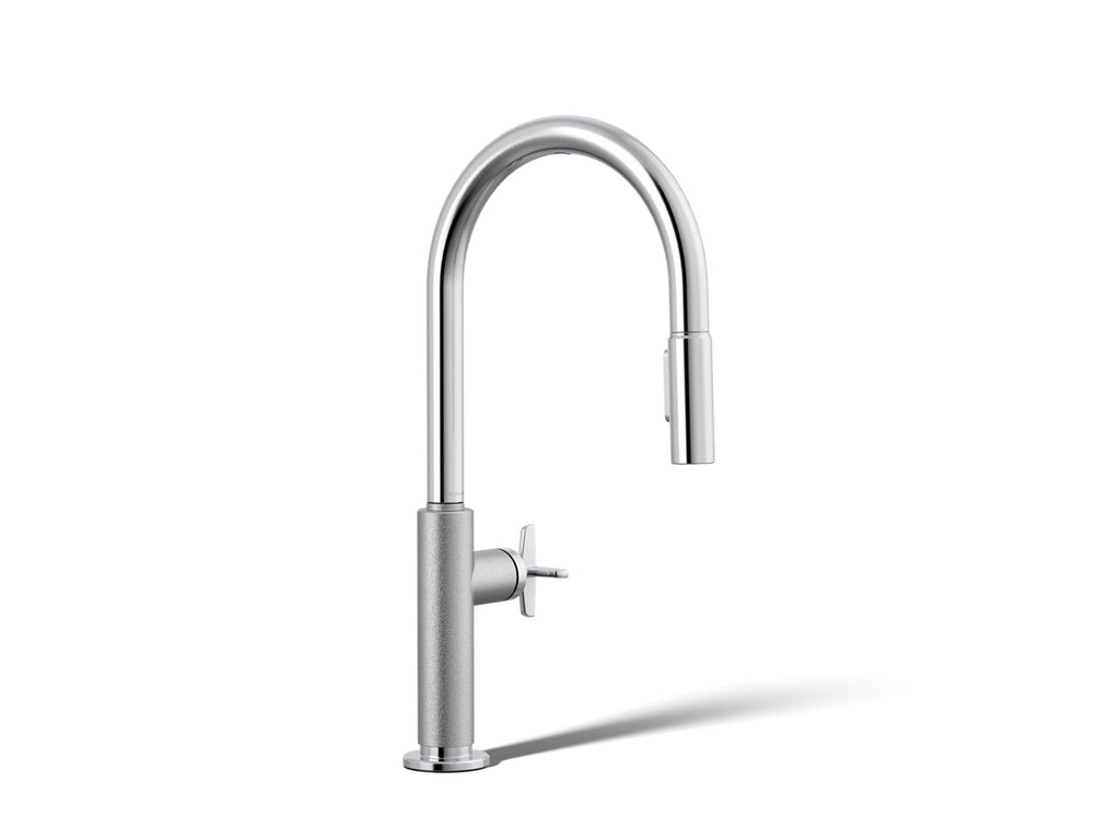 KOHLER K-28670-3RT2-CP Billet Touchless Pull-Down Kitchen Sink Faucet With Two-Function Sprayhead - Polished Chrome