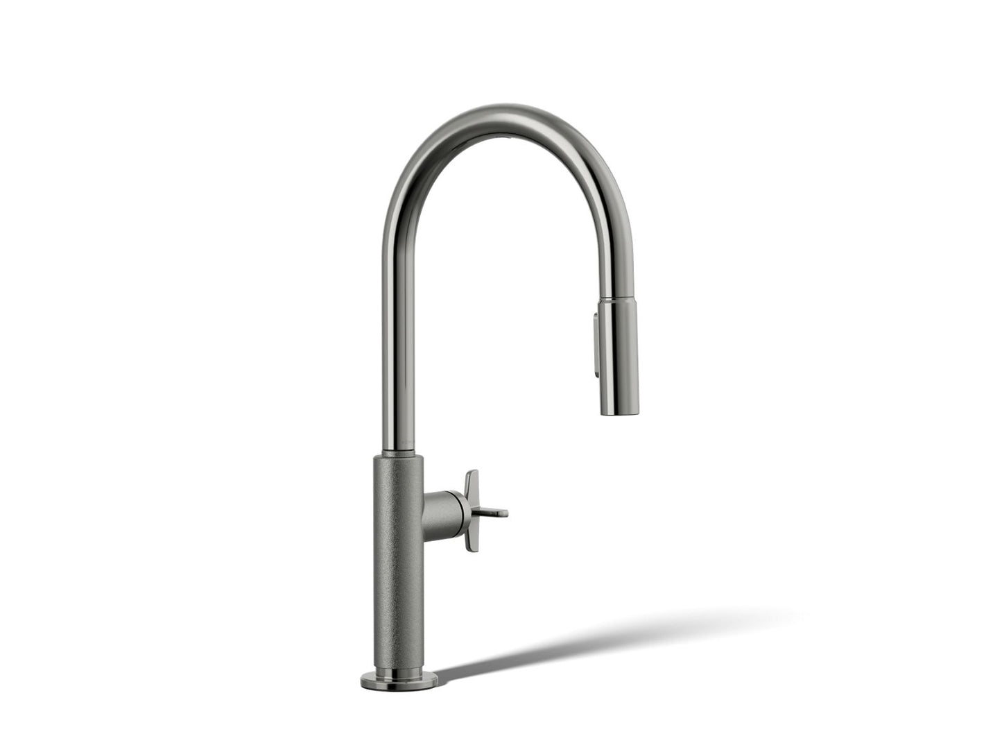 KOHLER K-28670-3RT2-TT Billet Touchless pull-down kitchen sink faucet with two-function sprayhead - Vibrant Titanium
