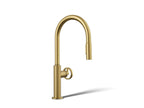 KOHLER K-28670-9RT2-2MB Billet Touchless Pull-Down Kitchen Sink Faucet With Two-Function Sprayhead - Vibrant Brushed Moderne Brass