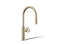 KOHLER K-28670-9RT2-AF Billet Touchless Pull-Down Kitchen Sink Faucet With Two-Function Sprayhead - Vibrant French Gold