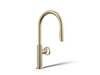 KOHLER K-28670-9RT2-AF Billet Touchless Pull-Down Kitchen Sink Faucet With Two-Function Sprayhead - Vibrant French Gold