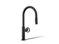 KOHLER K-28670-9RT2-BL Billet Touchless Pull-Down Kitchen Sink Faucet With Two-Function Sprayhead - Matte Black