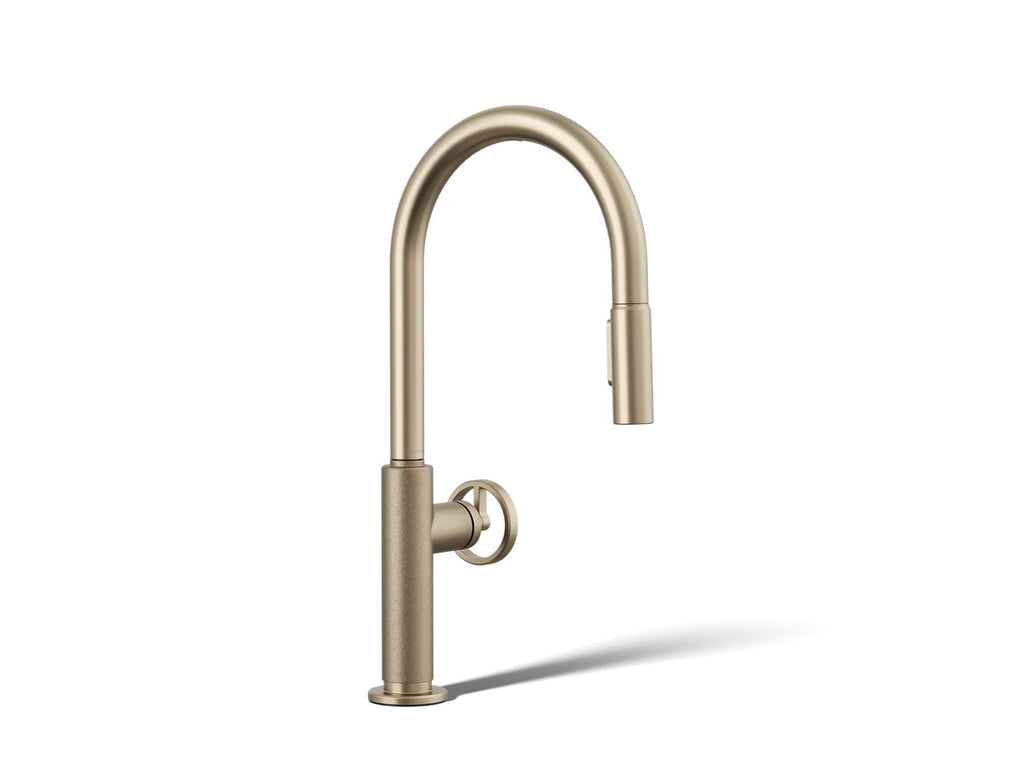 KOHLER K-28670-9RT2-BV Billet Touchless Pull-Down Kitchen Sink Faucet With Two-Function Sprayhead - Vibrant Brushed Bronze