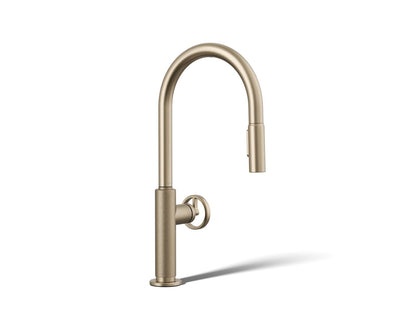 KOHLER K-28670-9RT2-BV Billet Touchless pull-down kitchen sink faucet with two-function sprayhead - Vibrant Brushed Bronze