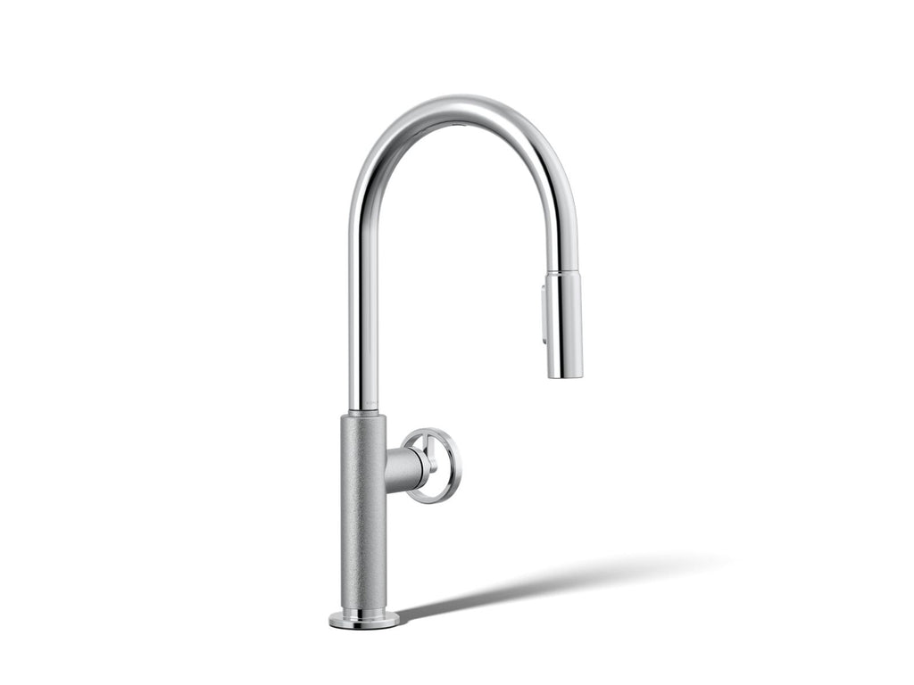 KOHLER K-28670-9RT2-CP Billet Touchless Pull-Down Kitchen Sink Faucet With Two-Function Sprayhead - Polished Chrome