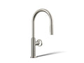KOHLER K-28670-9RT2-SN Billet Touchless Pull-Down Kitchen Sink Faucet With Two-Function Sprayhead - Vibrant Polished Nickel