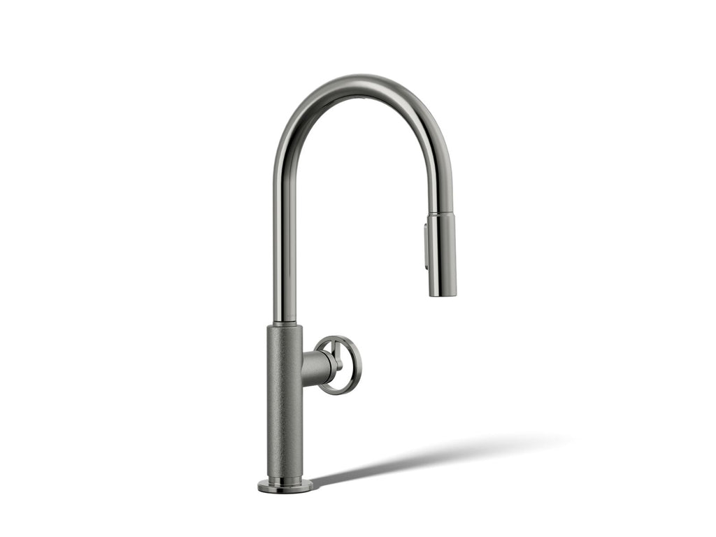 KOHLER K-28670-9RT2-TT Billet Touchless Pull-Down Kitchen Sink Faucet With Two-Function Sprayhead - Vibrant Titanium