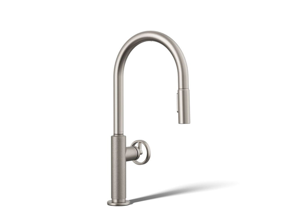 KOHLER K-28670-9RT2-VS Billet Touchless Pull-Down Kitchen Sink Faucet With Two-Function Sprayhead - Vibrant Stainless