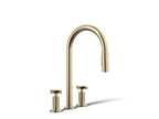 KOHLER K-28671-3-AF Billet Pull-Down Kitchen Sink Faucet With Two-Function Sprayhead - Vibrant French Gold
