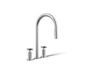 KOHLER K-28671-3-CP Billet Pull-Down Kitchen Sink Faucet With Two-Function Sprayhead - Polished Chrome