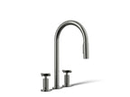 KOHLER K-28671-3-TT Billet Pull-Down Kitchen Sink Faucet With Two-Function Sprayhead - Vibrant Titanium