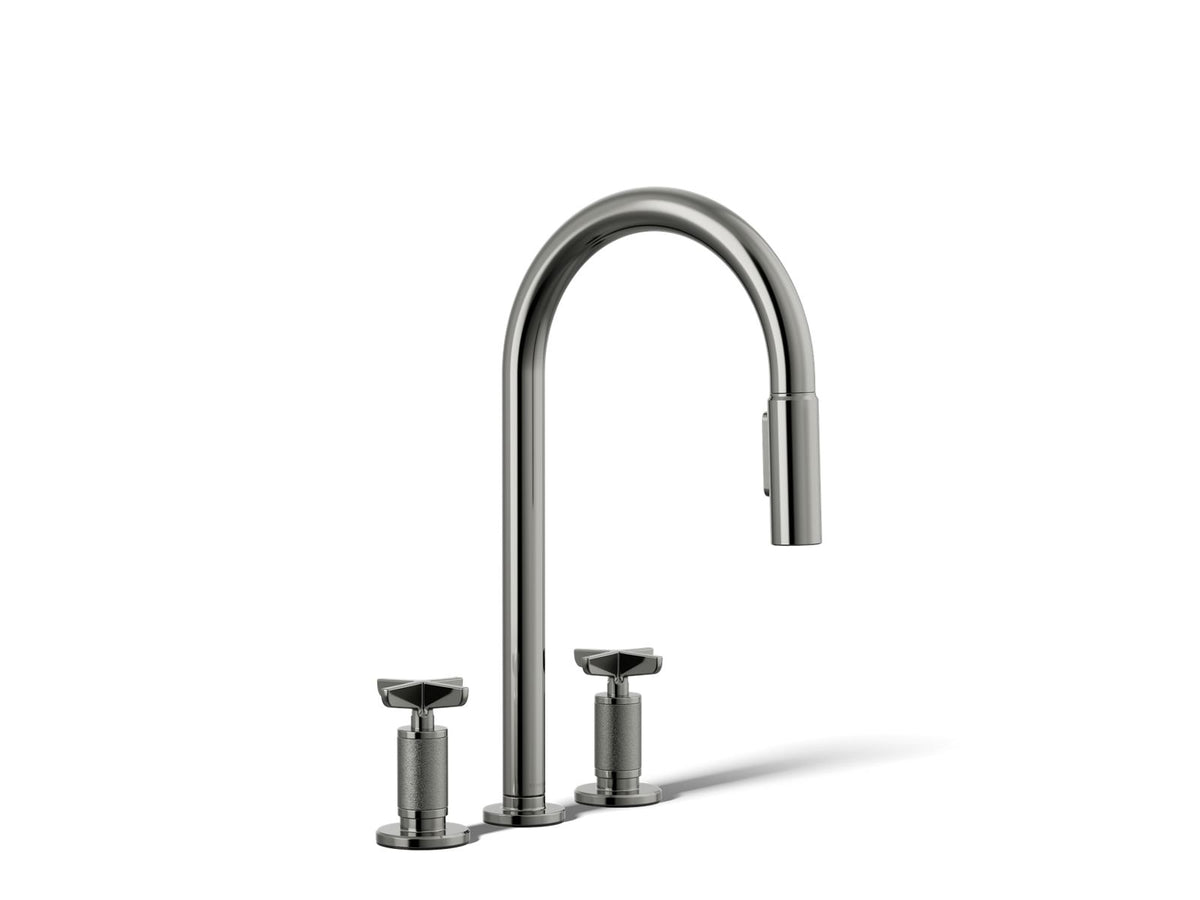 KOHLER K-28671-3-TT Billet Pull-Down Kitchen Sink Faucet With Two-Function Sprayhead - Vibrant Titanium