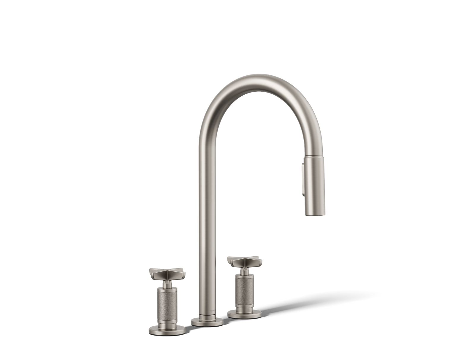 KOHLER K-28671-3-VS Billet Pull-Down Kitchen Sink Faucet With Two-Function Sprayhead - Vibrant Stainless