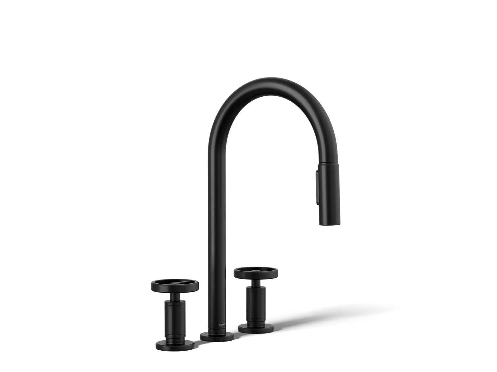 KOHLER K-28671-9-BL Billet Pull-Down Kitchen Sink Faucet With Two-Function Sprayhead - Matte Black
