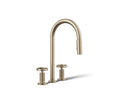 KOHLER K-28671-9-BV Billet Pull-Down Kitchen Sink Faucet With Two-Function Sprayhead - Vibrant Brushed Bronze
