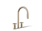KOHLER K-28671-9-BV Billet Pull-Down Kitchen Sink Faucet With Two-Function Sprayhead - Vibrant Brushed Bronze