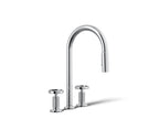 KOHLER K-28671-9-CP Billet Pull-Down Kitchen Sink Faucet With Two-Function Sprayhead - Polished Chrome
