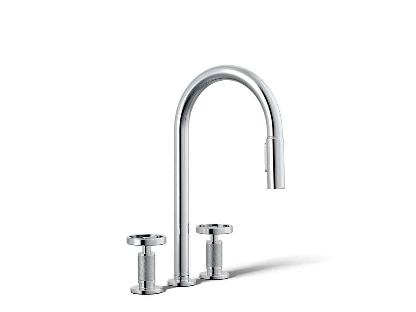 KOHLER K-28671-9-CP Billet Pull-down kitchen sink faucet with two-function sprayhead - Polished Chrome