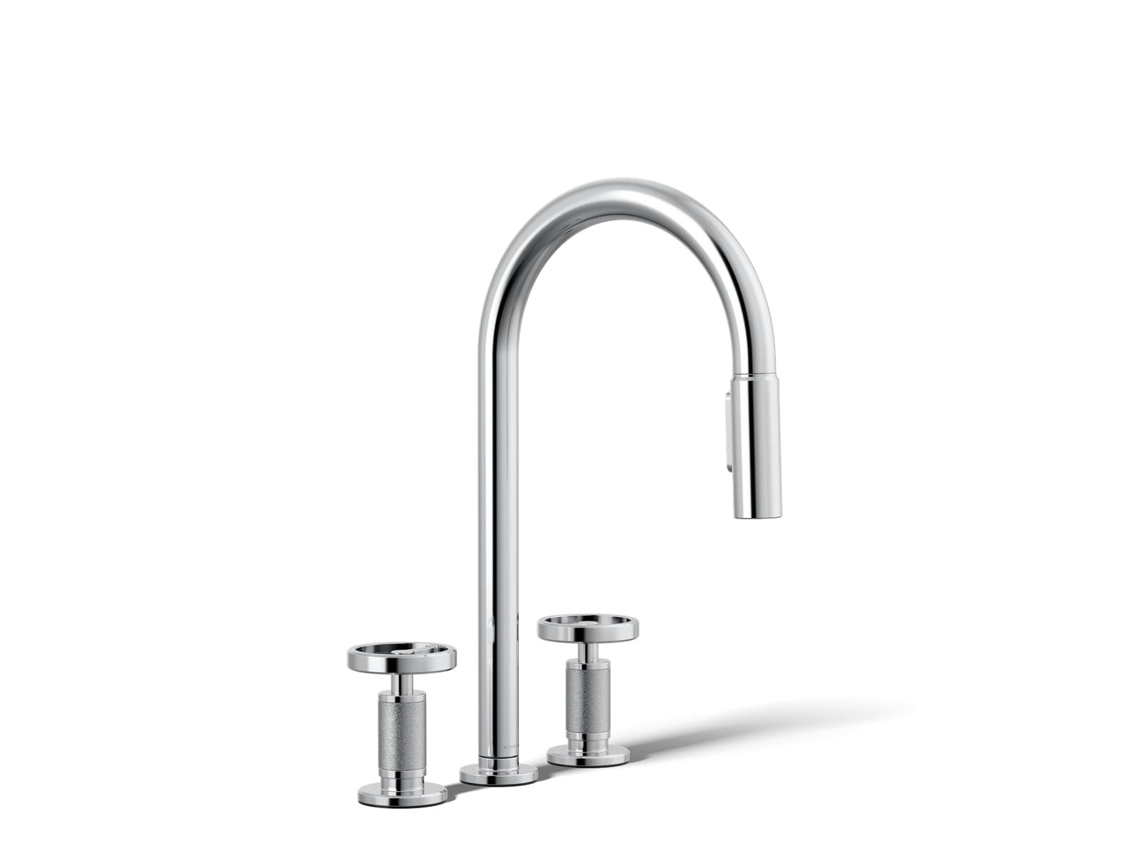 KOHLER K-28671-9-CP Billet Pull-Down Kitchen Sink Faucet With Two-Function Sprayhead - Polished Chrome